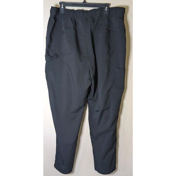 Dickies Women's Plus Black Stretch Flare Leg Drawstring Srubs Pants, XXL - Picture 4 of 12